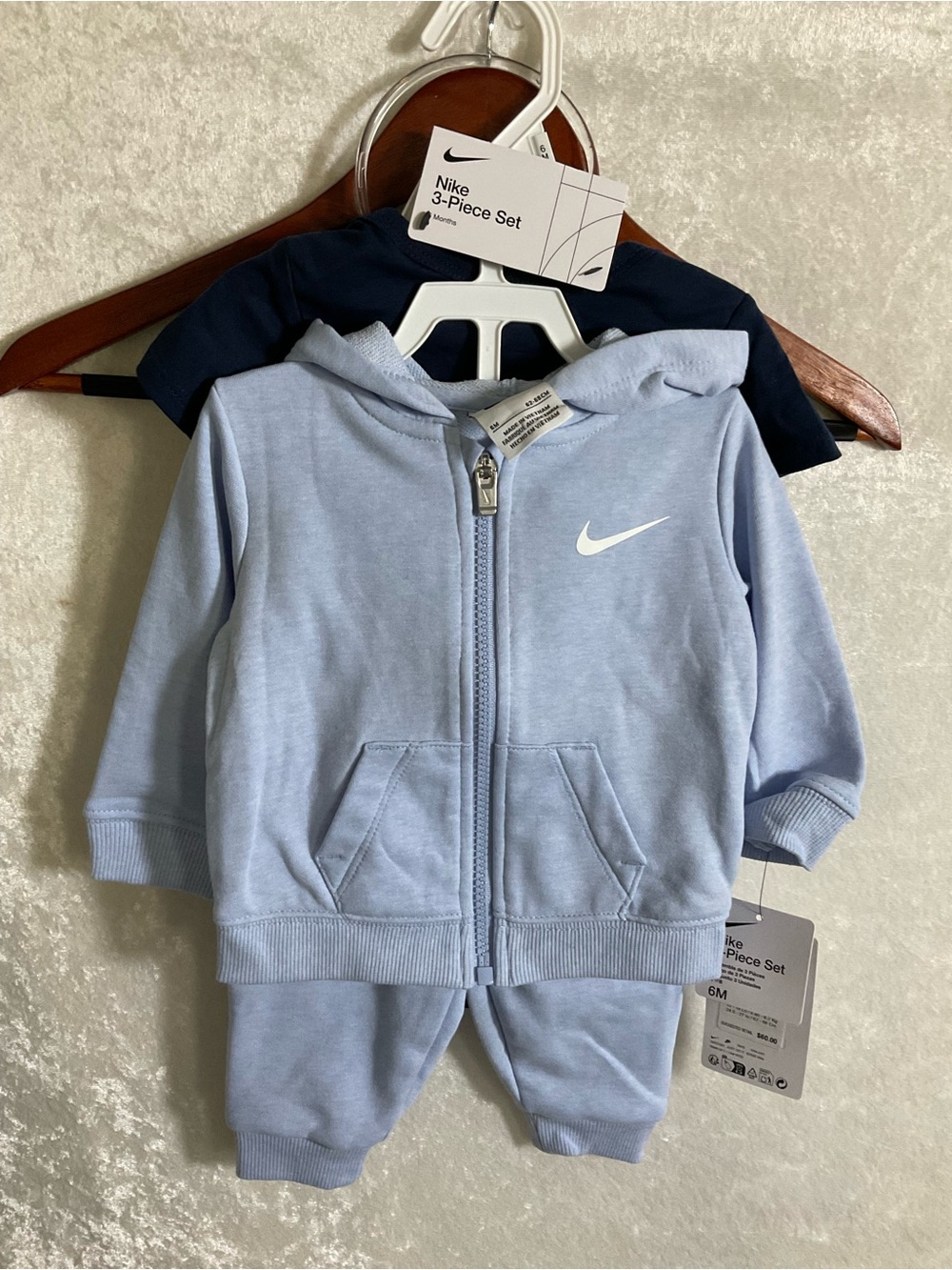 Nike Light Blue Baby Infant Hoodie & Joggers Set